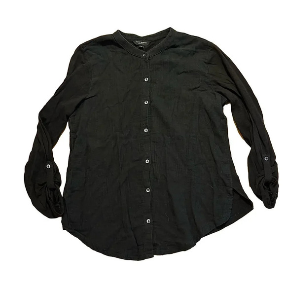 Lucky Brand Black Button Down Shirt Size S - Picture 1 of 3